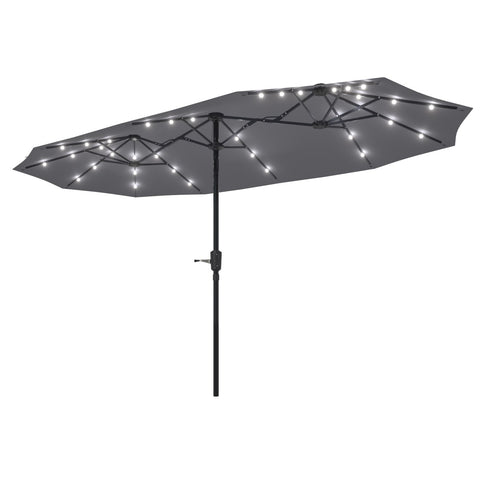 Ainfox 13ft Patio Umbrella Outdoor With 36 Led Lights For Outdoor,Market