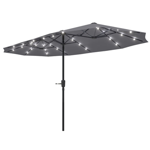 Ainfox 13ft Patio Umbrella Outdoor With 36 Led Lights For Outdoor,Market