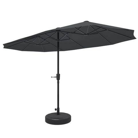 Ainfox 13ft Patio Umbrella Outdoor Two Layers With Umbrella Base