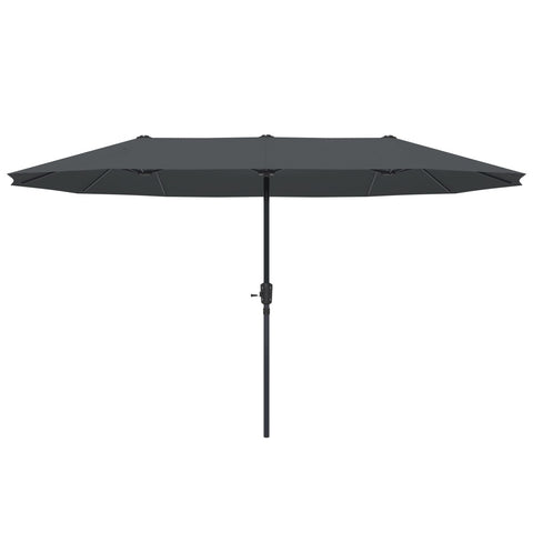 Ainfox 13ft Large Patio Umbrella, Outdoor Double-Sided Rectangle Market Heavy Duty Umbrellas without Base, Green