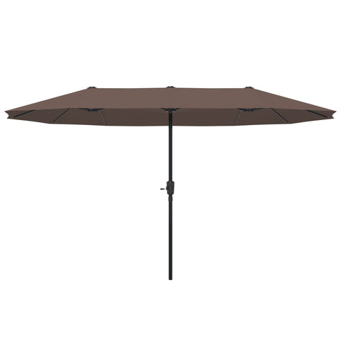 Ainfox 13ft Large Patio Umbrella, Outdoor Double-Sided Rectangle Market Heavy Duty Umbrellas without Base, Green