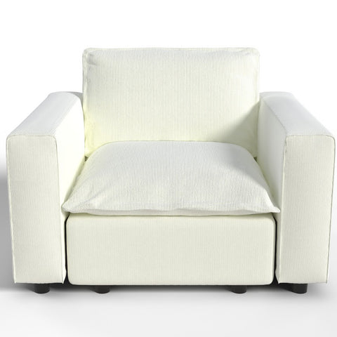 Ainfox Module Sofa Oversized Single Sofa With Armrest Beige For Living Room