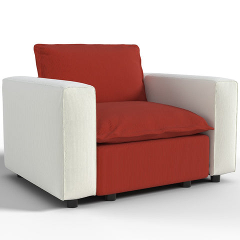 Ainfox Module Sofa Oversized Sectional Red With Armrest Beige For Living Room