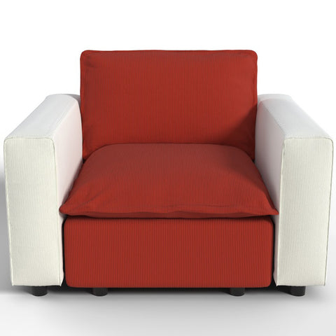 Ainfox Module Sofa Oversized Sectional Red With Armrest Beige For Living Room