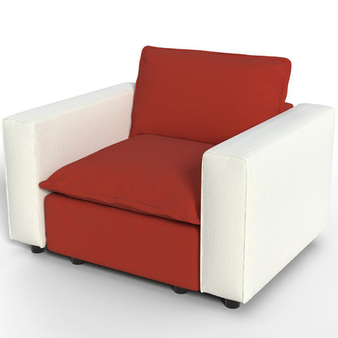 Ainfox Module Sofa Oversized Sectional Red With Armrest Beige For Living Room