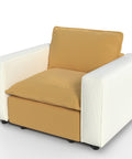 Ainfox Module Sofa Oversized Sectional Sofa Yellow With Armrest Beige For Living Room
