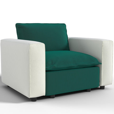 Ainfox Module Sofa Oversized Sectional Sofa Green With Armrest Beige For Living Room