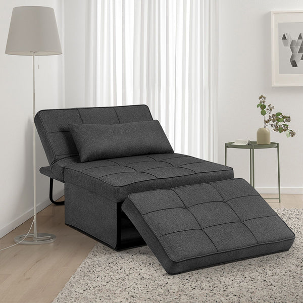 Ainfox 74inch Convertible Sofa Bed Dark Grey,4-in-1 Folding Sofa