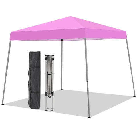Ainfox 8 x 8 ft Pop up Canopy Tent, Instant Slant Outdoor Gazebo for Beach, Sun Shade,Outdoor Activies,Weddings
