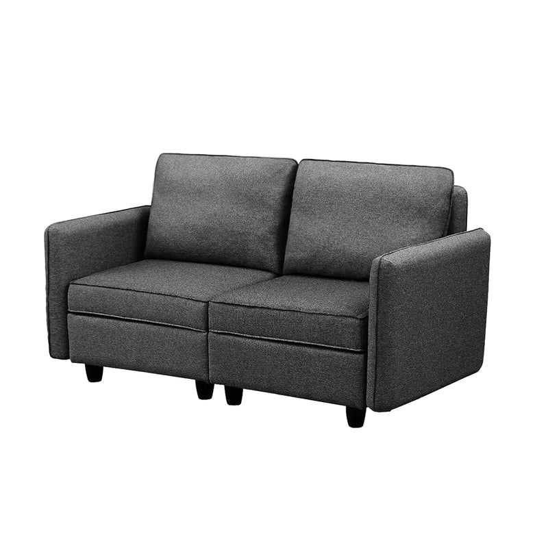 Loveseat Sofa Set Modern Linen Fabric Upholstered Sofa Chair