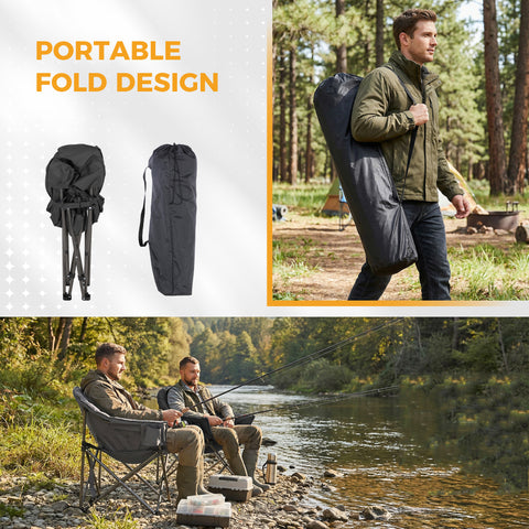 Ainfox Oversized Camping Chair Folding Chair Camp Chair for Outdoor, Adults, Men and Women