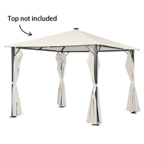 Replace Ainfox Sidewalls Beige for 10'x10' Pop up Canopy Tent or Gazebo,