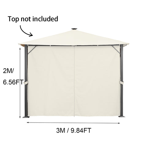 Replace Ainfox Sidewalls Beige for 10'x10' Pop up Canopy Tent or Gazebo,