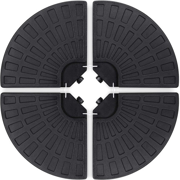 HDPE 4pcs Round Fan Shaped Hanging Umbrella Base Stand Patio