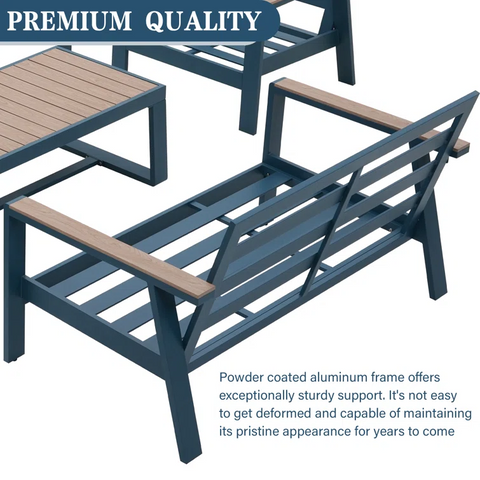 Ainfox Luxurious Aluminum Patio Furniture Set, For Indoor Outdoor