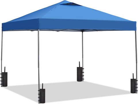 Ainfox 10 x 10 ft Pop-Up Canopy  Patio Canopy With 4 Sand bags For Patio,Garden,Party