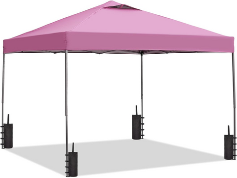 Ainfox 10 x 10 ft Pop-Up Canopy  Patio Canopy With 4 Sand bags For Patio,Garden,Party