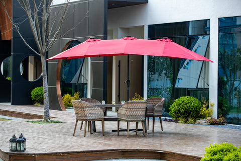 Ainfox 15ft Patio Umbrella For Pato Yard