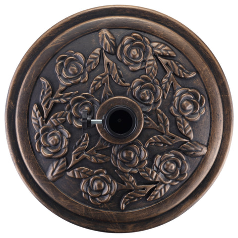 Ainfox Heavy Duty Umbrella Base Round Patio Umbrellas-Stand for Outdoor, Lawn and Garden, Bronze