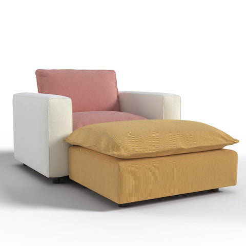 Ainfox Module Sofa Oversized Sleeper Sofa Pink With Ottoman Yellow For Salon,Living Room and etc