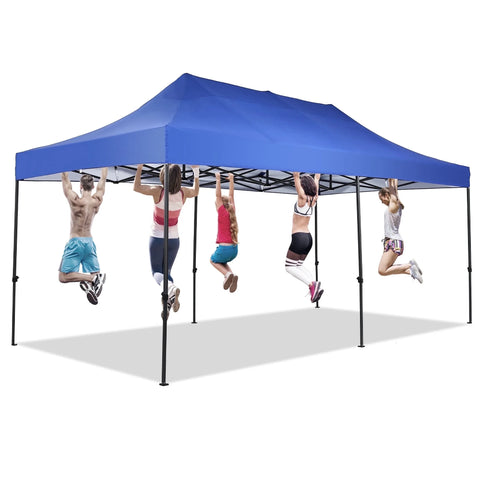 Ainfox 10x20 Heavy Duty Pop up Canopy Tent, Outdoor Instant Folding Gazebo with Wheeled Bag, Waterproof UV Protection Shade for Events