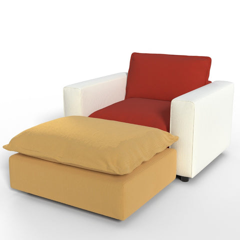 Ainfox Module Sofa Oversized Sleeper Sofa Red With Ottoman Yellow For Salon,Living Room and etc