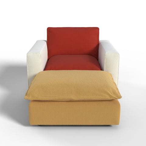 Ainfox Module Sofa Oversized Sleeper Sofa Red With Ottoman Yellow For Salon,Living Room and etc