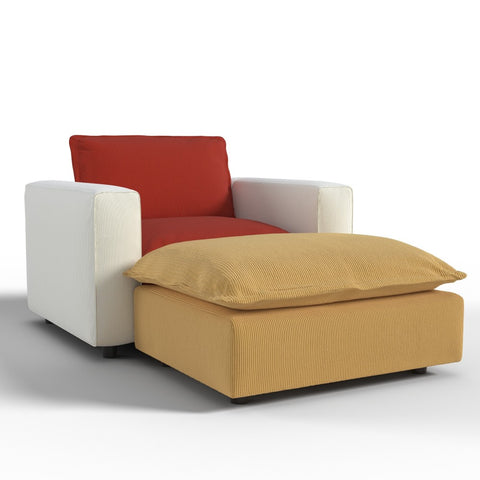 Ainfox Module Sofa Oversized Sleeper Sofa Red With Ottoman Yellow For Salon,Living Room and etc