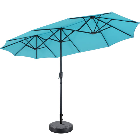 Ainfox 13ft Patio Umbrella Outdoor Two Layers With Umbrella Base