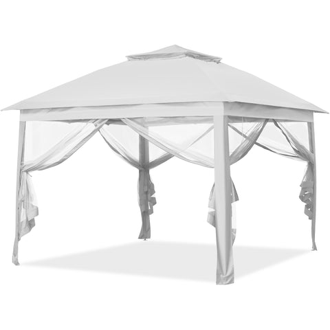 Ainfox 11ft x 11ft Heavy Duty Pop Up Gazebo Outdoor Canopy Shelter Instant Patio Gazebo Sun Shade Canopy Tent for Lawn Garden Backyard Deck