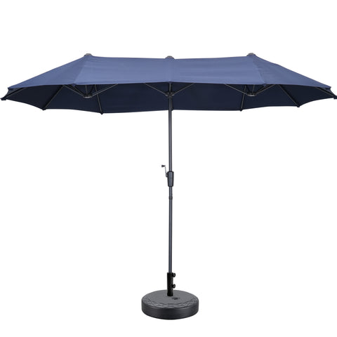 Ainfox 13ft Patio Umbrella Outdoor Two Layers With Umbrella Base