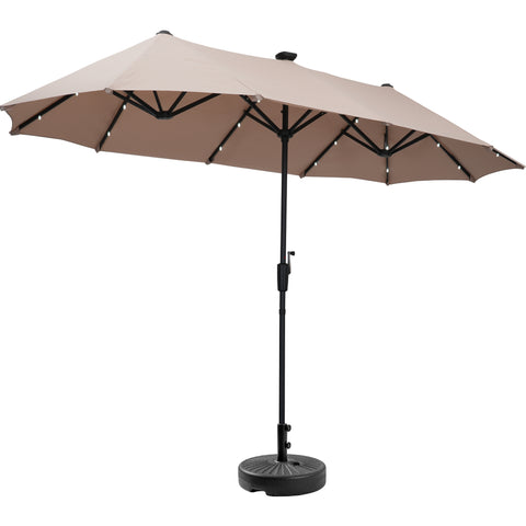 Ainfox 13ft Led Lights Patio Umbrella Outdoor With Patio Umbrella Base For Outdoor,Market