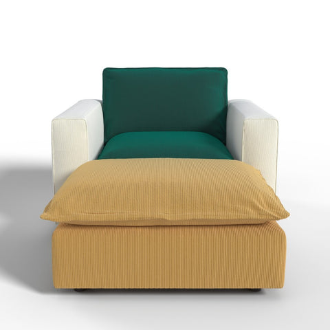 Ainfox Module Sofa Oversized Sleeper Sofa Green With Ottoman Yellow For Salon,Living Room and etc