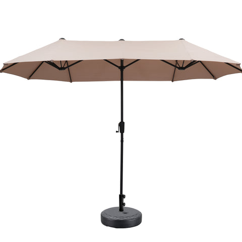 Ainfox 13ft Patio Umbrella Outdoor Two Layers With Umbrella Base