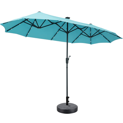 Ainfox 13ft Led Lights Patio Umbrella Outdoor With Patio Umbrella Base For Outdoor,Market