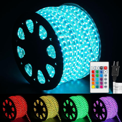 50 FT Waterproof Led Strip Lights for Outdoor Indoor, Cool White, Warm White, Blue, 16 Multiple Color Changing Led Light with Remote Control