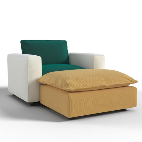 Ainfox Module Sofa Oversized Sleeper Sofa Green With Ottoman Yellow For Salon,Living Room and etc