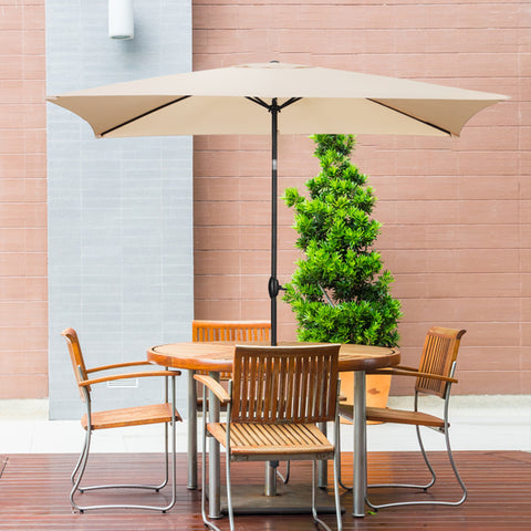 9FT Square Patio Umbrella Without Base with Tilt and Crank Outdoor Umbrella