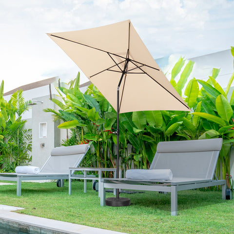 9FT Square Patio Umbrella Without Base with Tilt and Crank Outdoor Umbrella