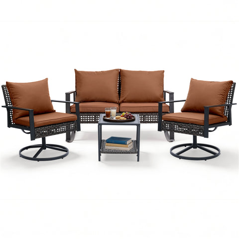 Ainfox 4-Piece Outdoor Patio Furniture Set Table（Only Table）