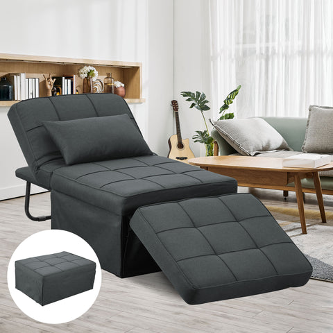 Ainfox 73inch Cloud Puff Convertible Sofa Bed White,4-in-1 Folding Sofa