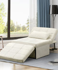 Ainfox 74inch Convertible Sofa Bed Beige,4-in-1 Folding Sofa