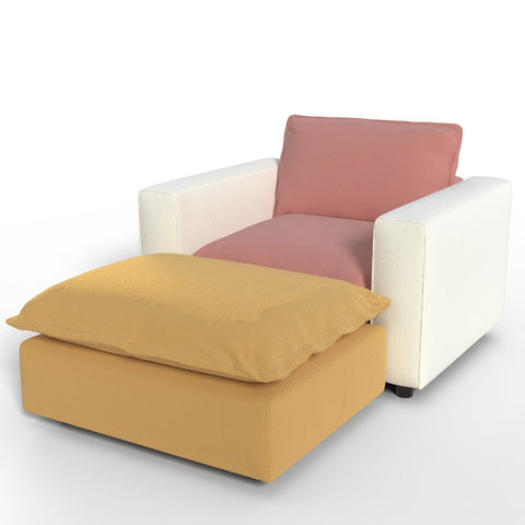 Ainfox Module Sofa Oversized Sleeper Sofa Pink With Ottoman Yellow For Salon,Living Room and etc