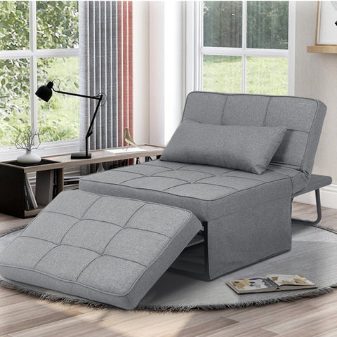 Ainfox 73inch Convertible Sofa Bed Light Grey 4-in-1 Folding Sofa