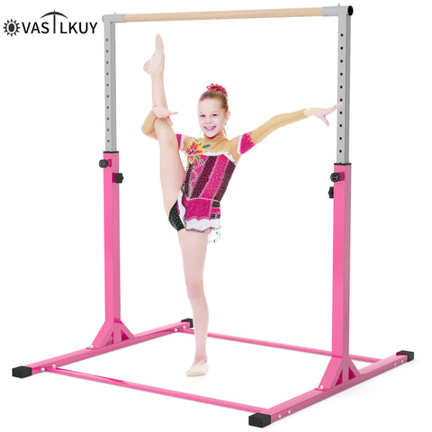 OVASTLKUY Adjustable Height Expandable Children Gymnastics Bars