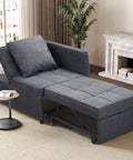 Anifox Recline Sofa Bed Sleeper Chair Grey for Living Room, Small Apartments and Office