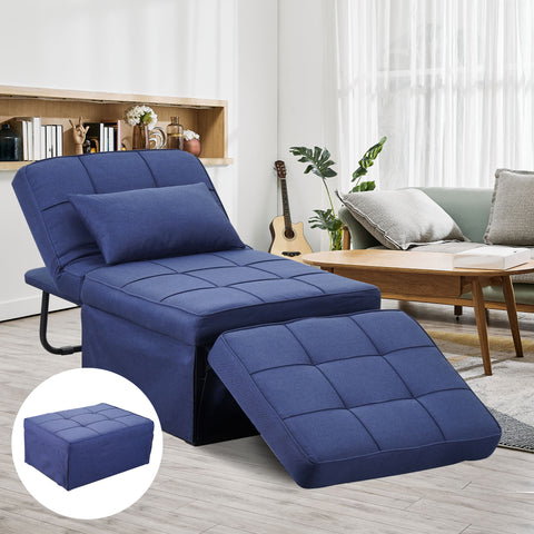 Ainfox 73inch Cloud Puff Convertible Sofa Bed White,4-in-1 Folding Sofa