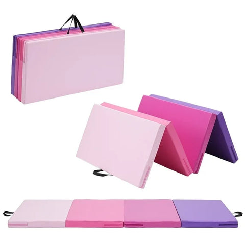 Ainfox Folding Exercise Mats, Gymnastics Tumbling Mats, Aerobics Stretching Yoga Mat