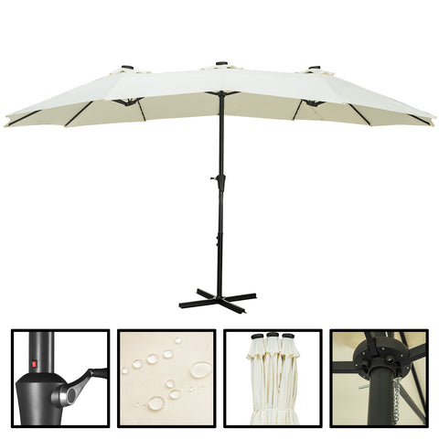 Ainfox 15ft Patio Umbrella For Pato Yard