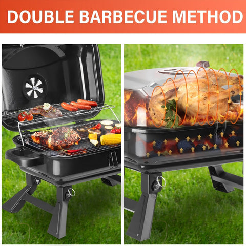 Ainfox Outdoor Portable Grill, Barbecue Charcoal Grill